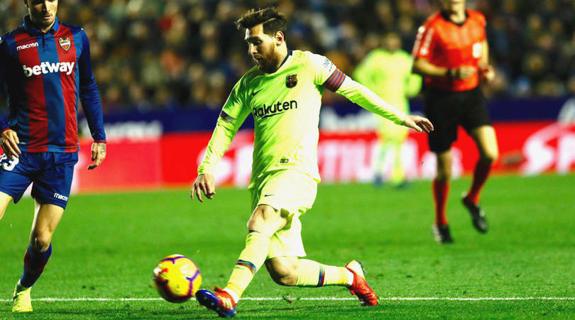 Messi saves Barca with a hatrick; puts’em back to La Liga’s lead.