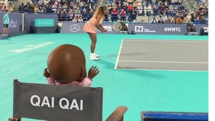 Serena William’s daughter’s doll Qai Qai steals the show at the Australian Open