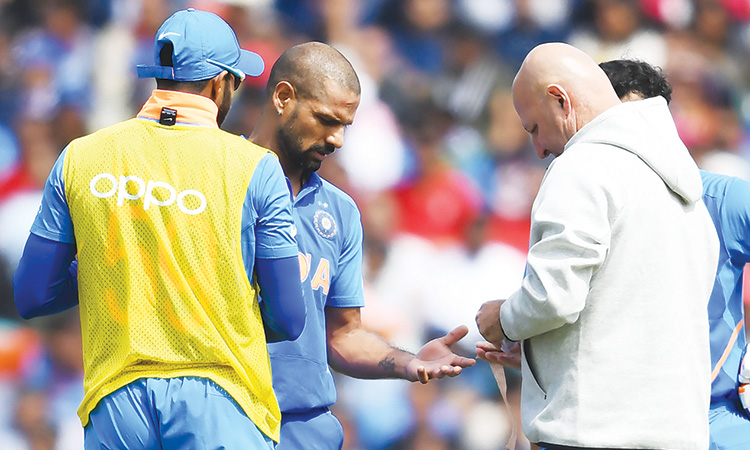 Shikar Dhawan ruled out of ICC World Cup 2019 for 3 weeks