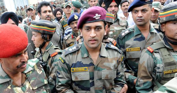 Lt Col.MS Dhoni spotted playing volleyball with Territorial Army battalion