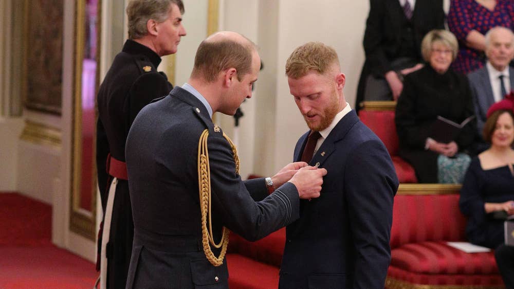 Stokes honoured at Buckingham Palace for services to Cricket.